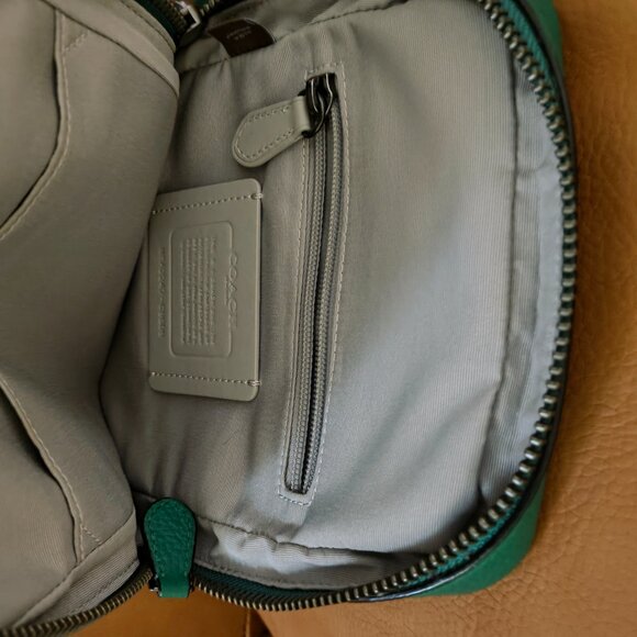 Coach Green Signature Canvas & Leather Sling Bag - Picture 4 of 5